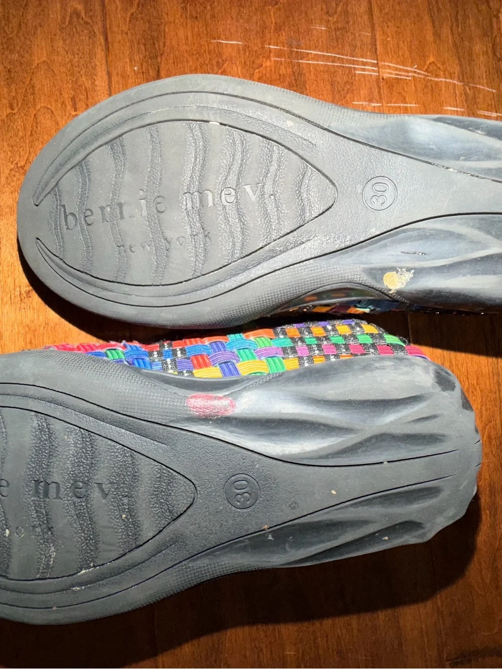 Bernie Mey Girls Multicolor Woven Mary Jane Sandals. Size 30 (12.5-13)